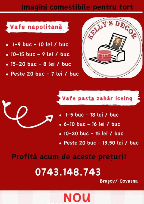 Imagini comestibile pentru tort – napolitană & icing personalizate