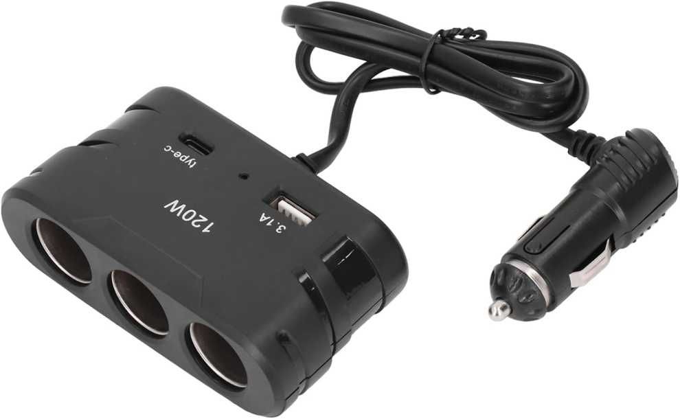 Разклонител за запалка - USB + Type-C T463