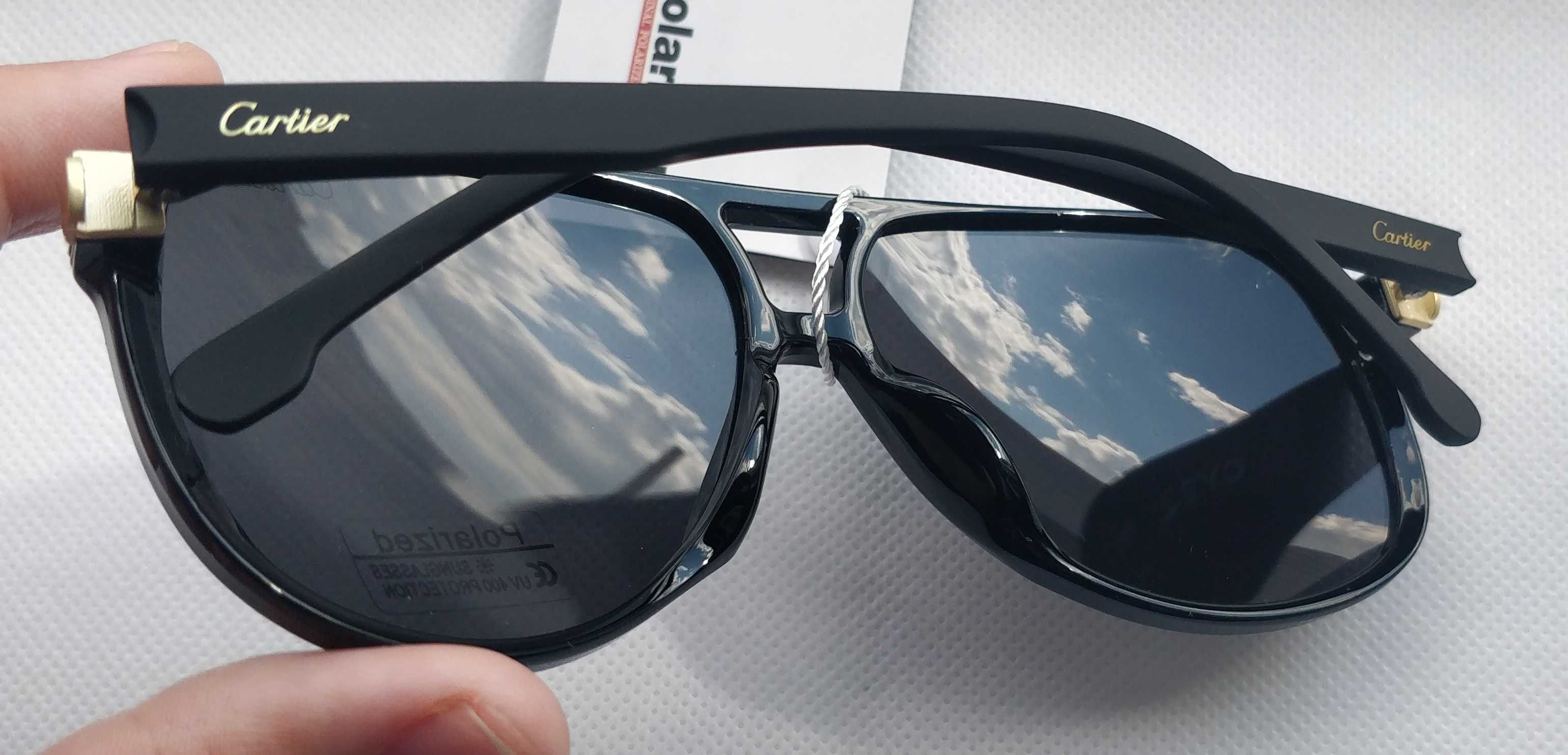 Ochelari de soare Cartier model 8, lentile negre, polarizate