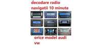 Radio cd Vw navigatie Rns510 315 decodat cu decodare pin