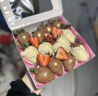 Подарки Астана клубника в шоколаде финики в шоколаде