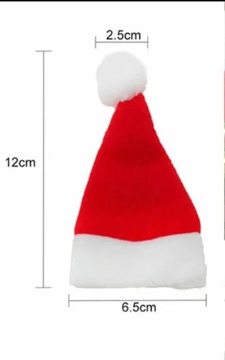 Коледни шапчици за декорация и за украса на мерника на мерцедес