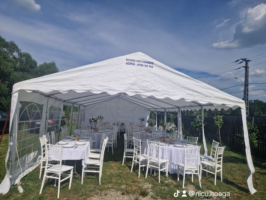 Cort evenimente și aranjamente florale de inchiriat