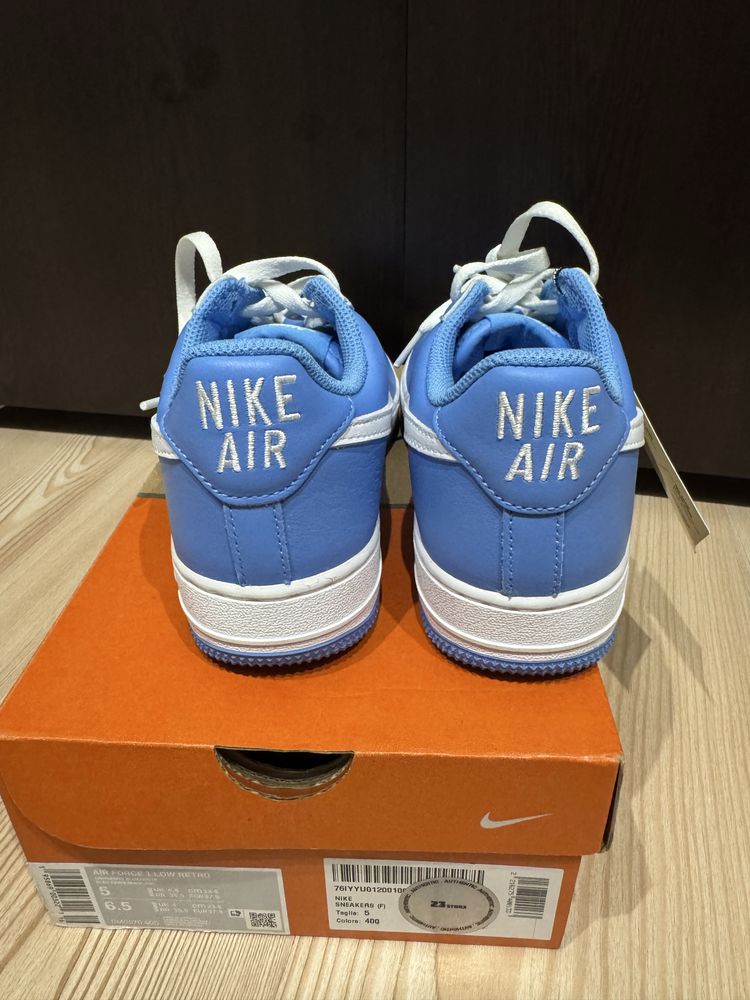 Nike air force 1 low retro- university blue/white