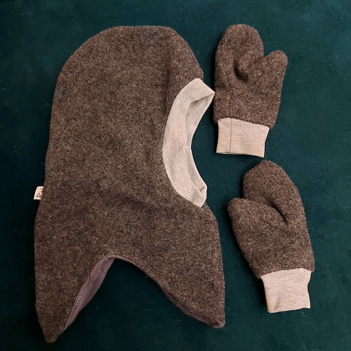 Set cagula + manusi lana, marimea 92