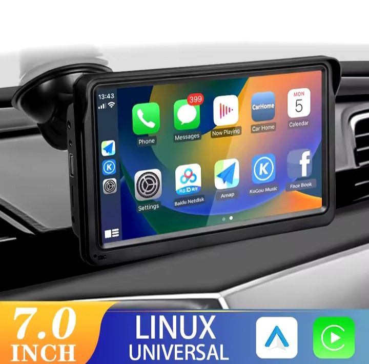 Carplay Android Auto 7 инча мултимедийна навигация навигация Waze Maps