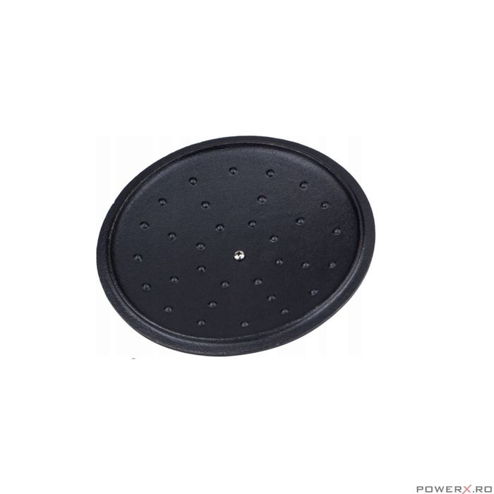 Oala din fonta 2.4 litri, 22cm cratita cu capac, negru, KingHoff