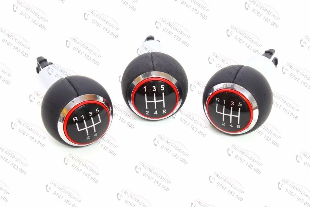 Nuca schimbator piele S-line Audi A3 8P,A4 B8,A5,A6,Q5 5 sau 6 viteze