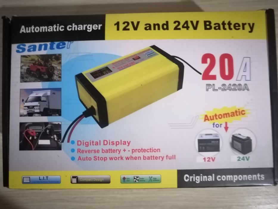 Новая  автомат-зарядка 12/24 V (7-400 Аmper*Нour), электронно-импульс.
