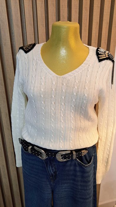 Pulover Alb, masura S