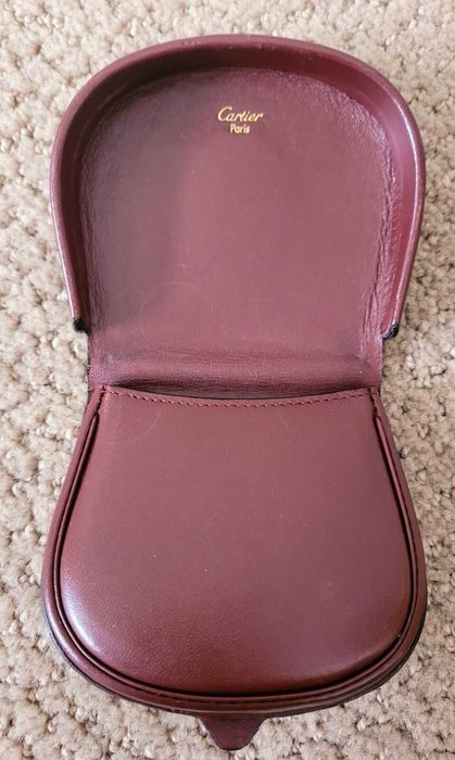 Portofel Monede CARTIER Les Must de Cartier Leather Bordeaux