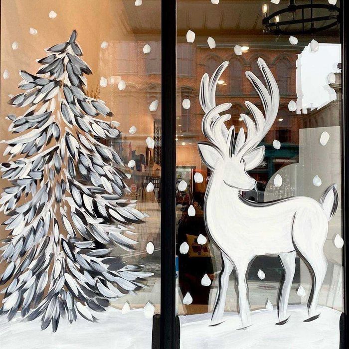 Оформление окон и помещений на Новый год