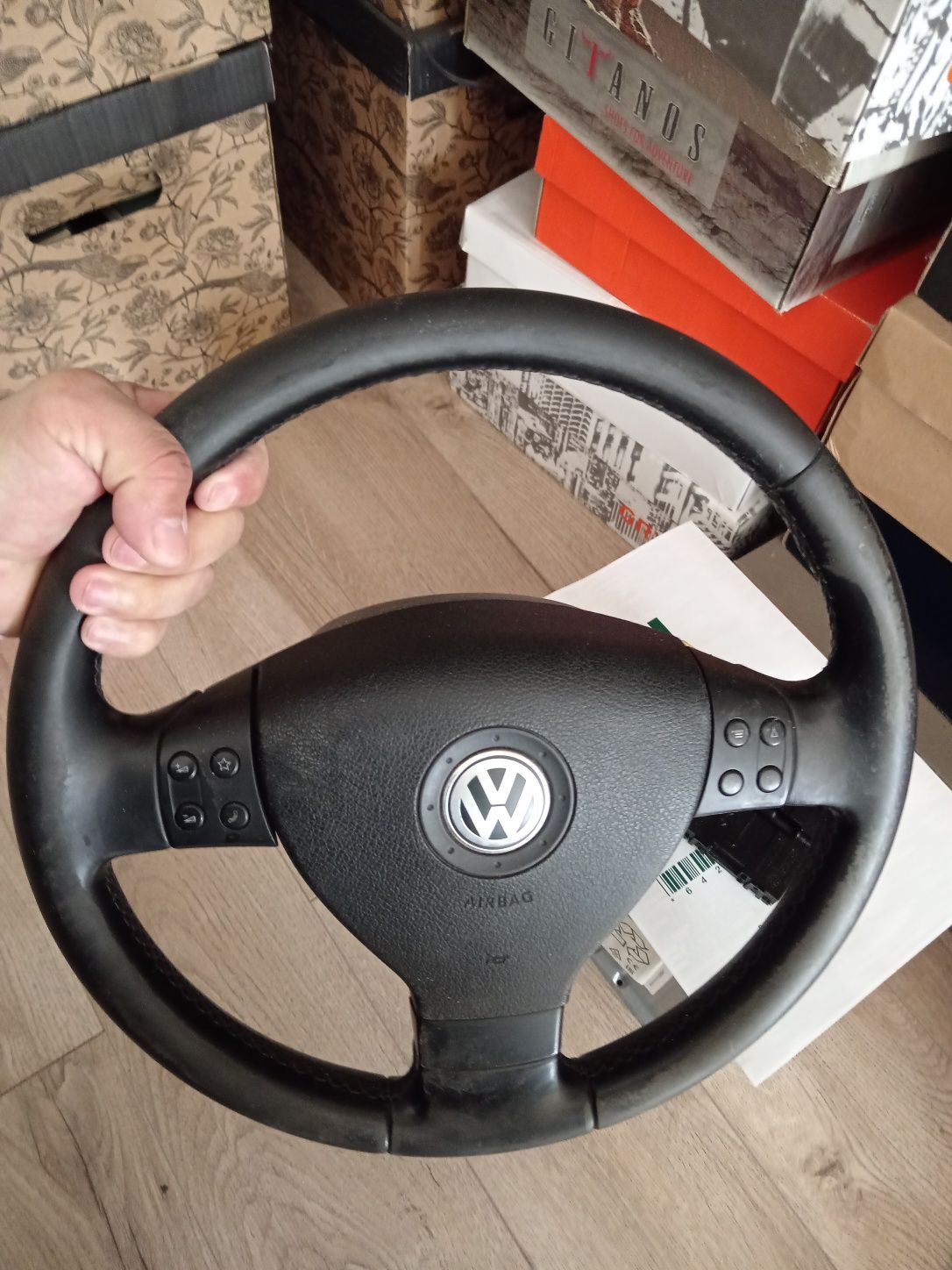 Volan cu airbag passat b6 cu comenzi si calculator