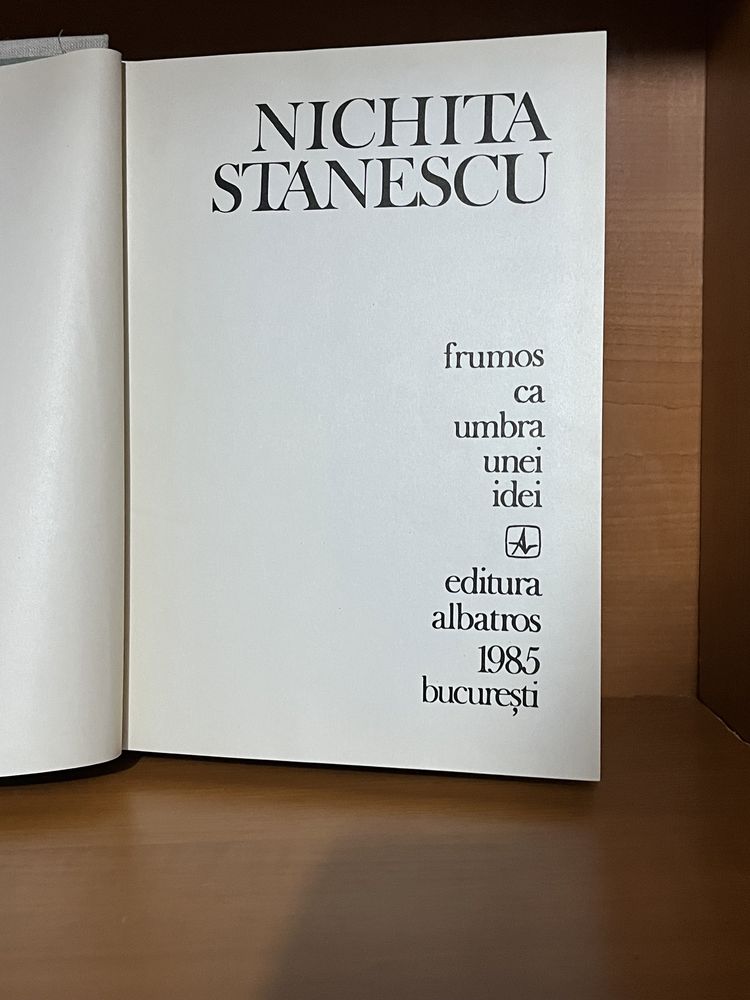 NIchita Stanescu “frumos ca umbra unei idei”