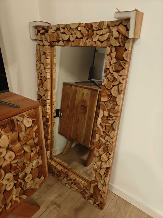 Огледало в рустик стил с масивна рамка от акация