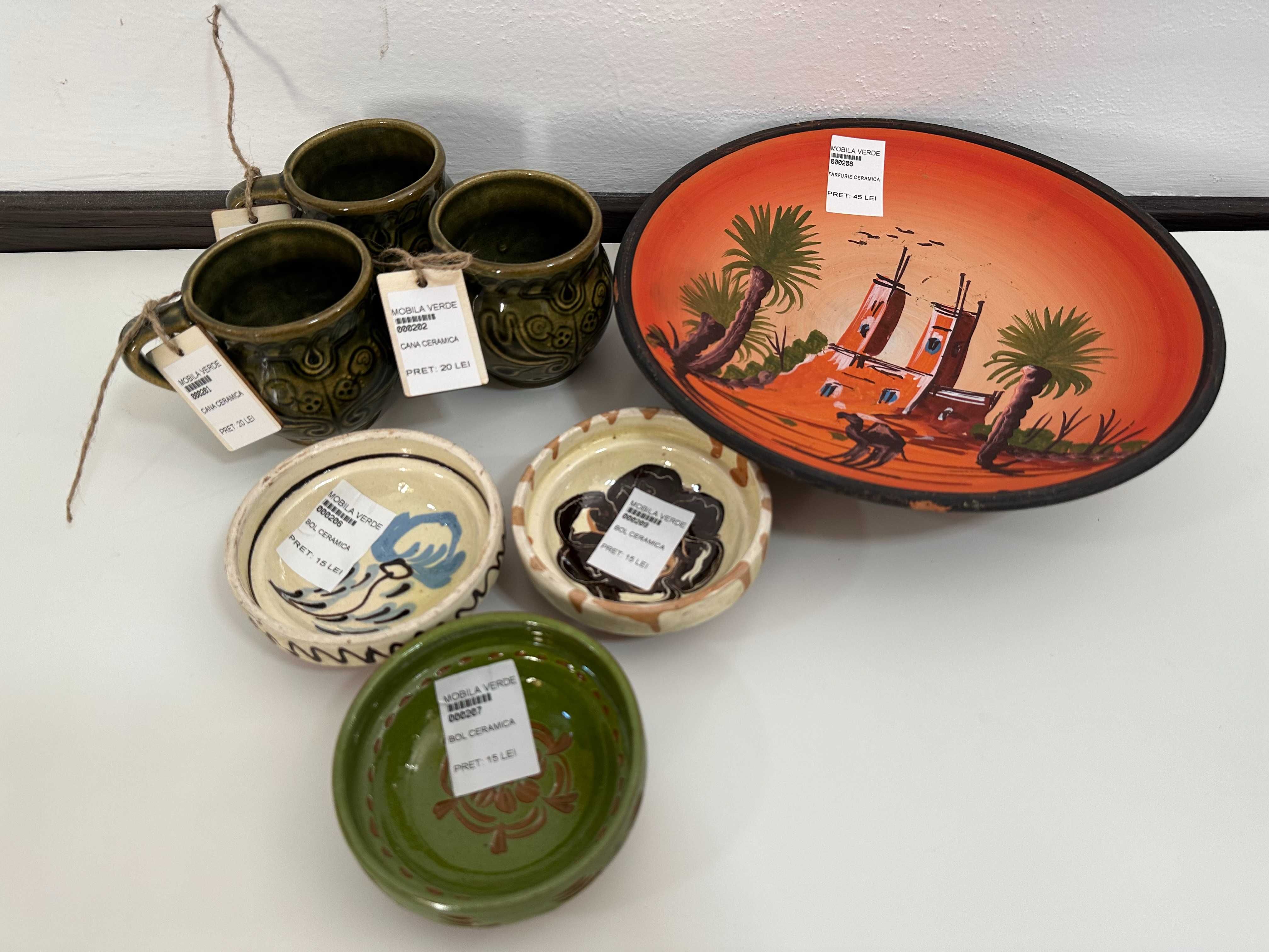 Obiecte decorative din alama si ceramica; Termos Vintage