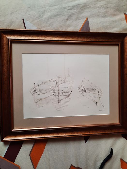 Grafică ( bărci în port)