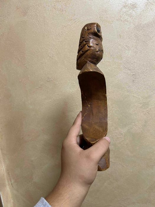 Ръчно изработена статуя на  дървена сова