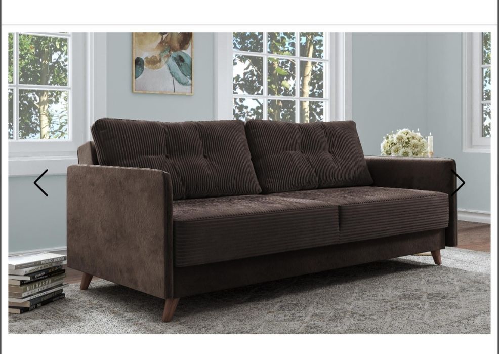 Триместен прав диван