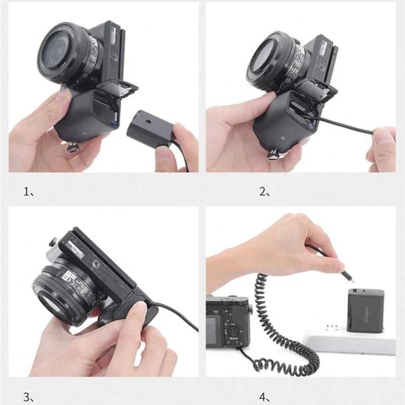 Alimentator USB-C NP-FW50 Sony ZV-E10 A6500 A6400 A7 A7II A7RII A7SII