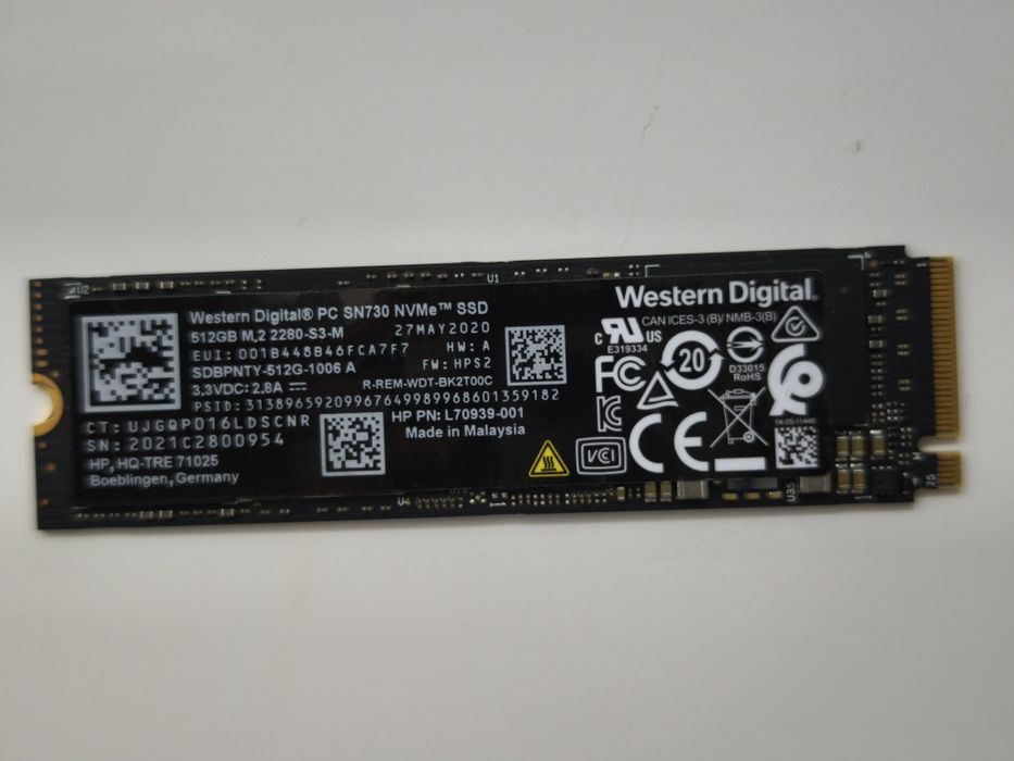 Продам NVME M2 SSD WD на 512 Гб
