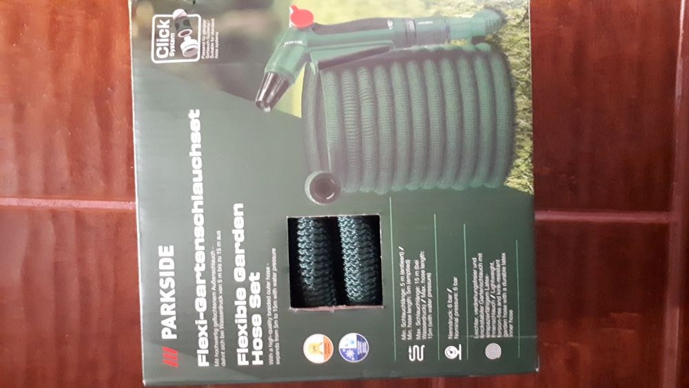 Furtun extensibil 15m + Pistol ergonomic multijet