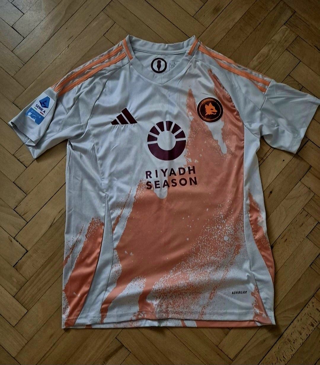 НАМАЛЕНИЕ! Оригинална футболна фланелка тениска AS Roma - Размер Л