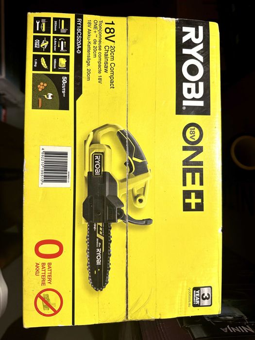Drujba electrica cu lant RYOBI RY18CS20A-0 18V lungime lama 20 cm Nou