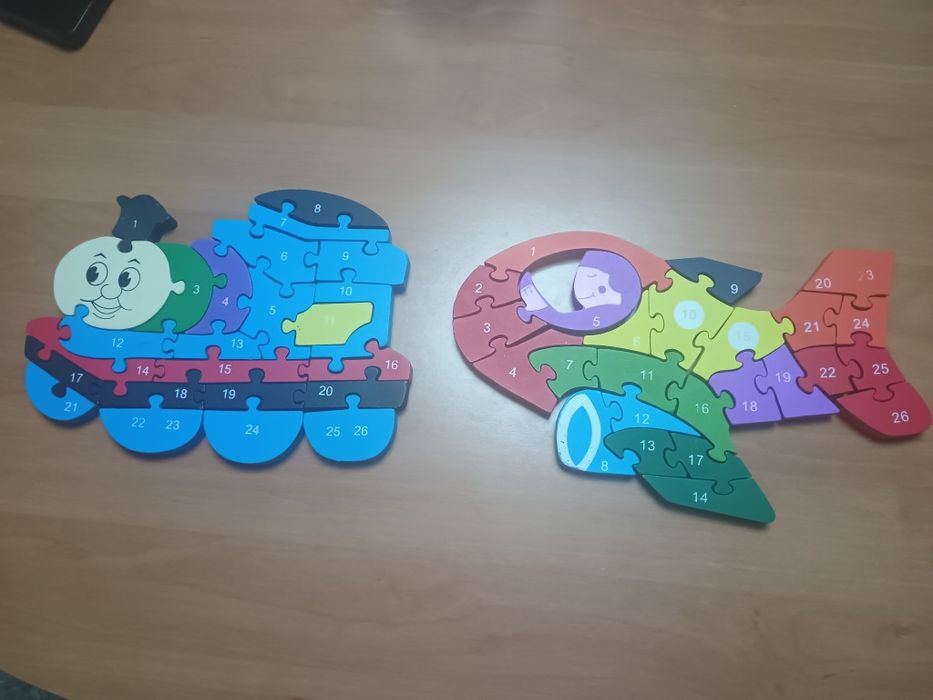 Puzzle din lemn 2 bucati