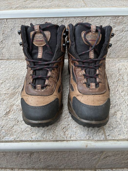 Обувки Ecco GoreTex Кожени 38 Туристически Свободен Стил