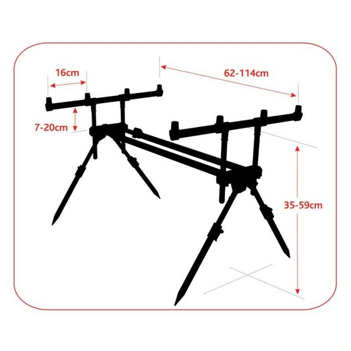 Rod pod EASTSHARK SBN150 pentru 4 lansete