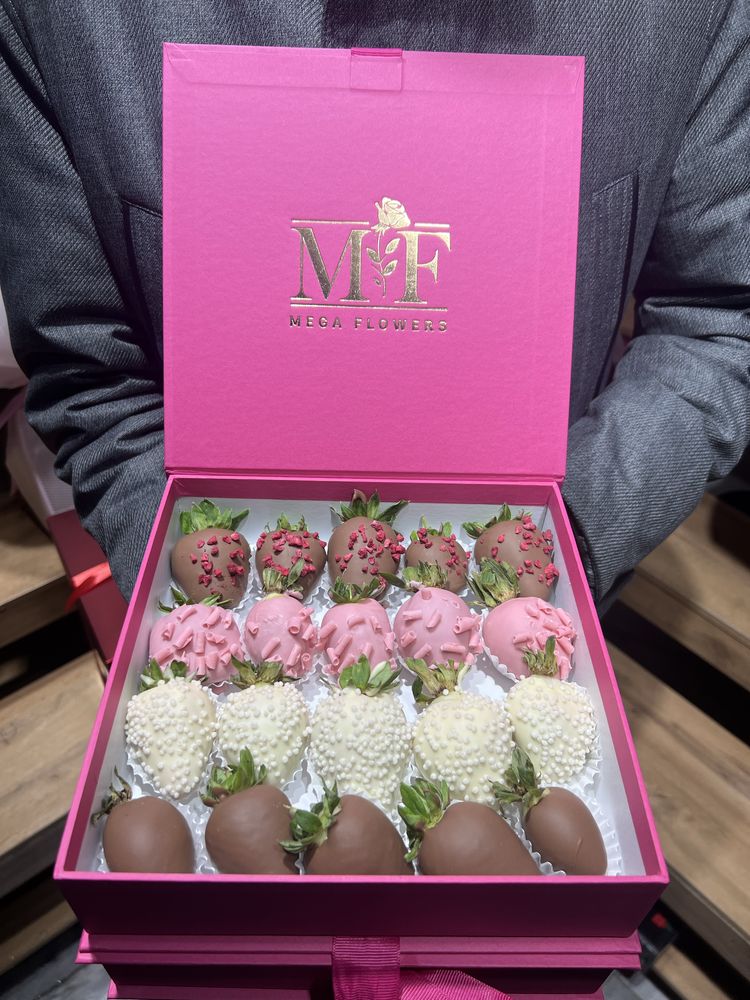 клубника в шоколаде доставка Астана цветы роза клубника в шоколаде