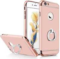 Husa Apple iPhone 8 Plus, Elegance Luxury 3in1 Ring Rose-Gold