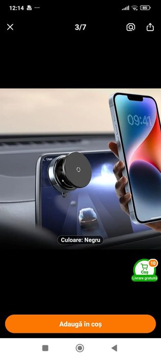 Suport auto magnetic reglabil  pentru telefoane mobile