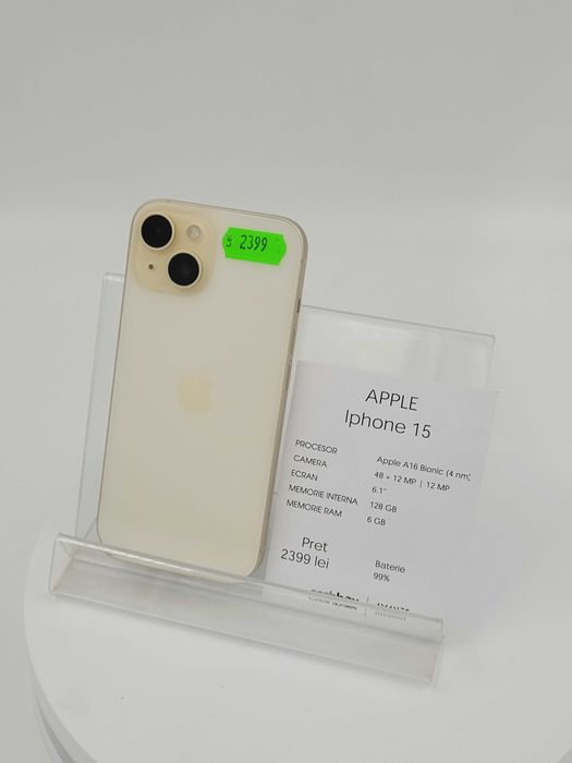 Iphone 15 128GB Bat 99 Garantie 24 Luni CashBox