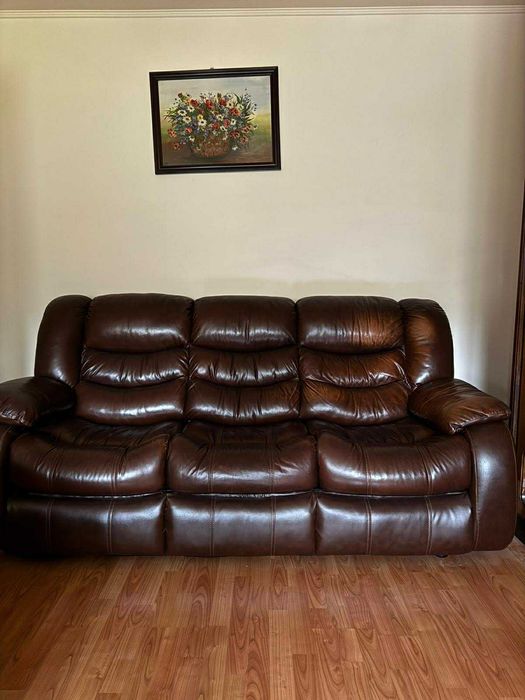 Canapea Extensibila + 2 Fotolii * piele naturala