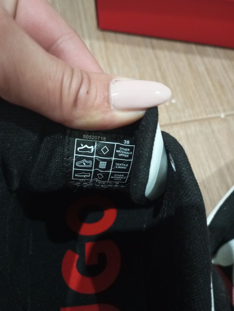Кожени маратонки Hugo Boss