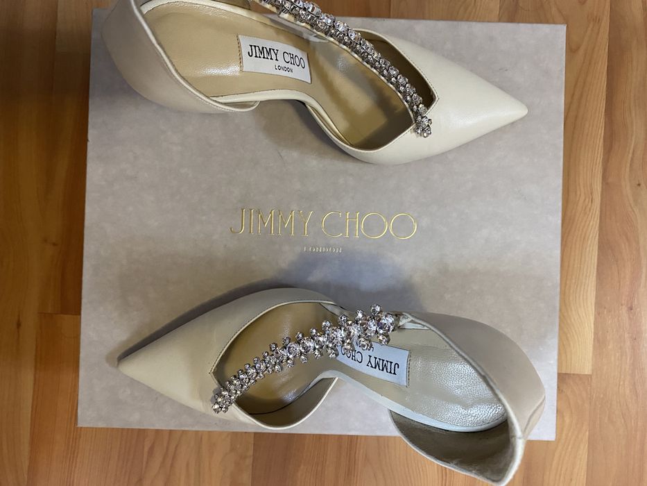 Pantofi Jimmy Choo Bee 100 Leather Pumps
