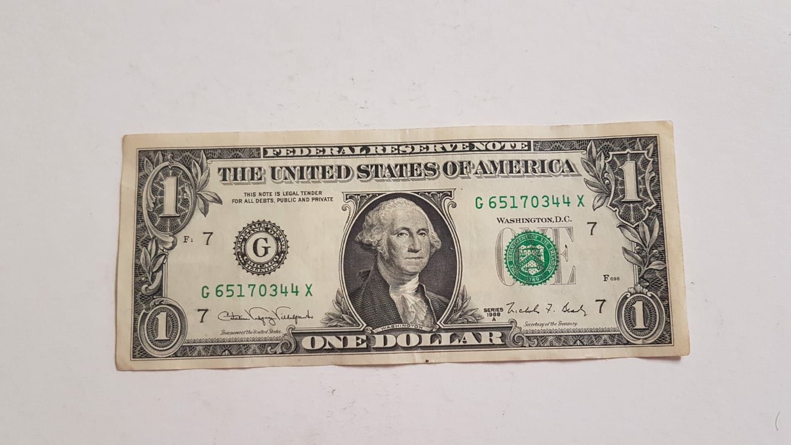 bancnota de colectie one dolar 1988 A