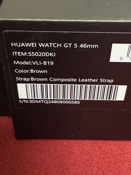smart часовник huawei watch gt 5 brown