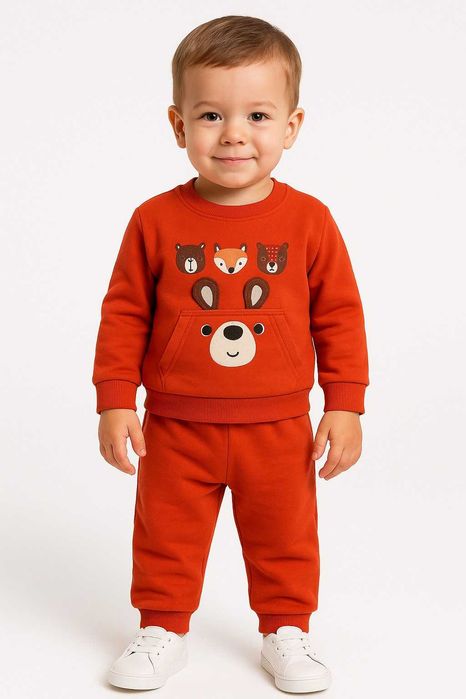 Ватиран детски комплект с мечета и лисица