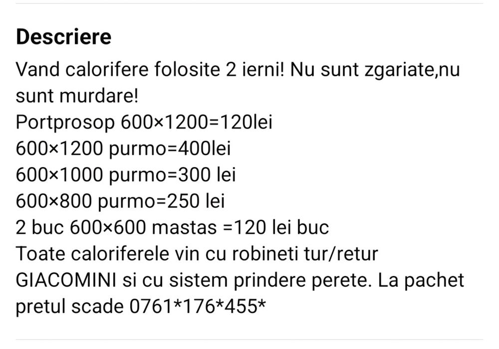 Calorifere/radiatoare purmo