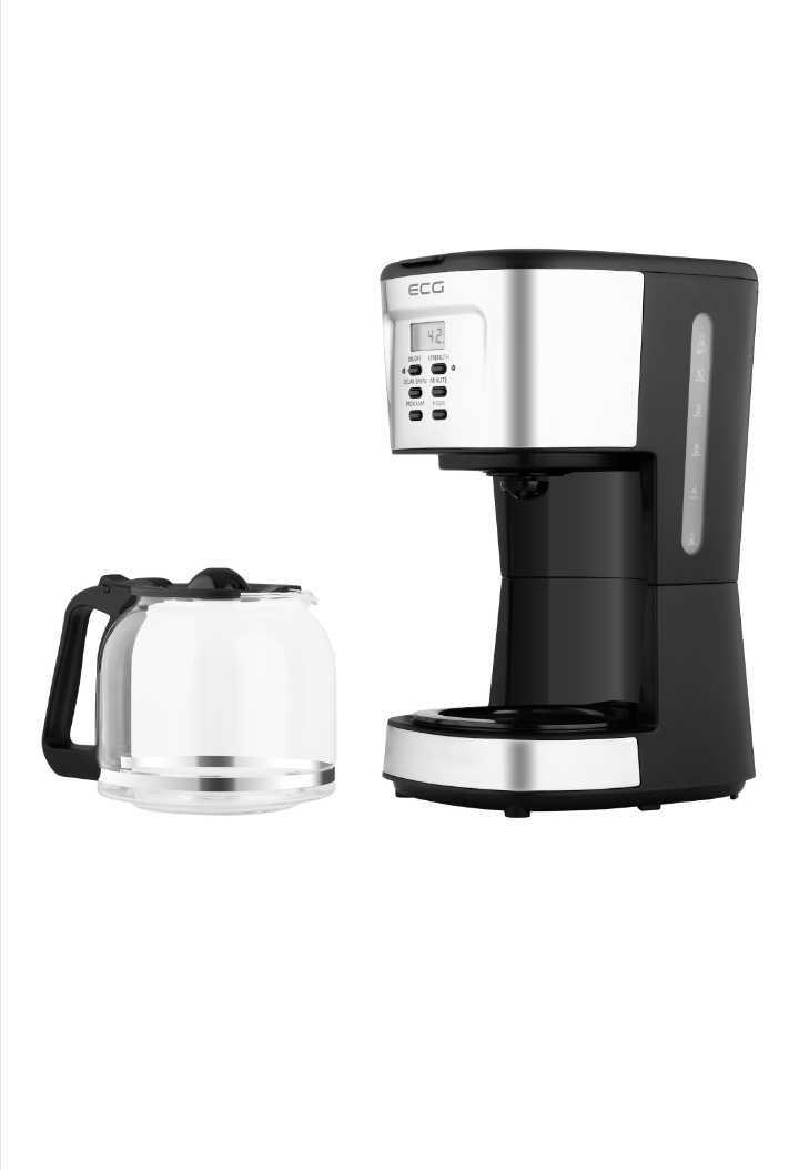 Cafetiera ECG KP 2125 Supreme, 900 W, 1,5l LCD, bol din sticla, nou