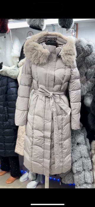 Geaca lunga cu blana detasabila