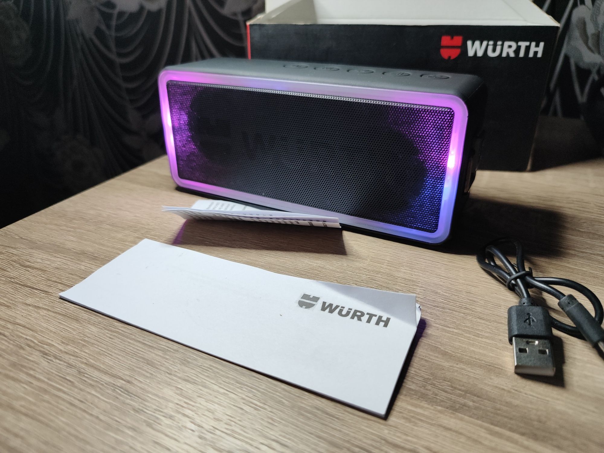 ПРОМО ! Wurth Bluetooth RGB безжична колонка !