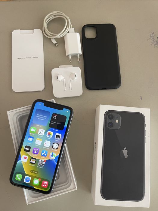 iPhone 11 Black 128GB , Пълен комплект Отличен!