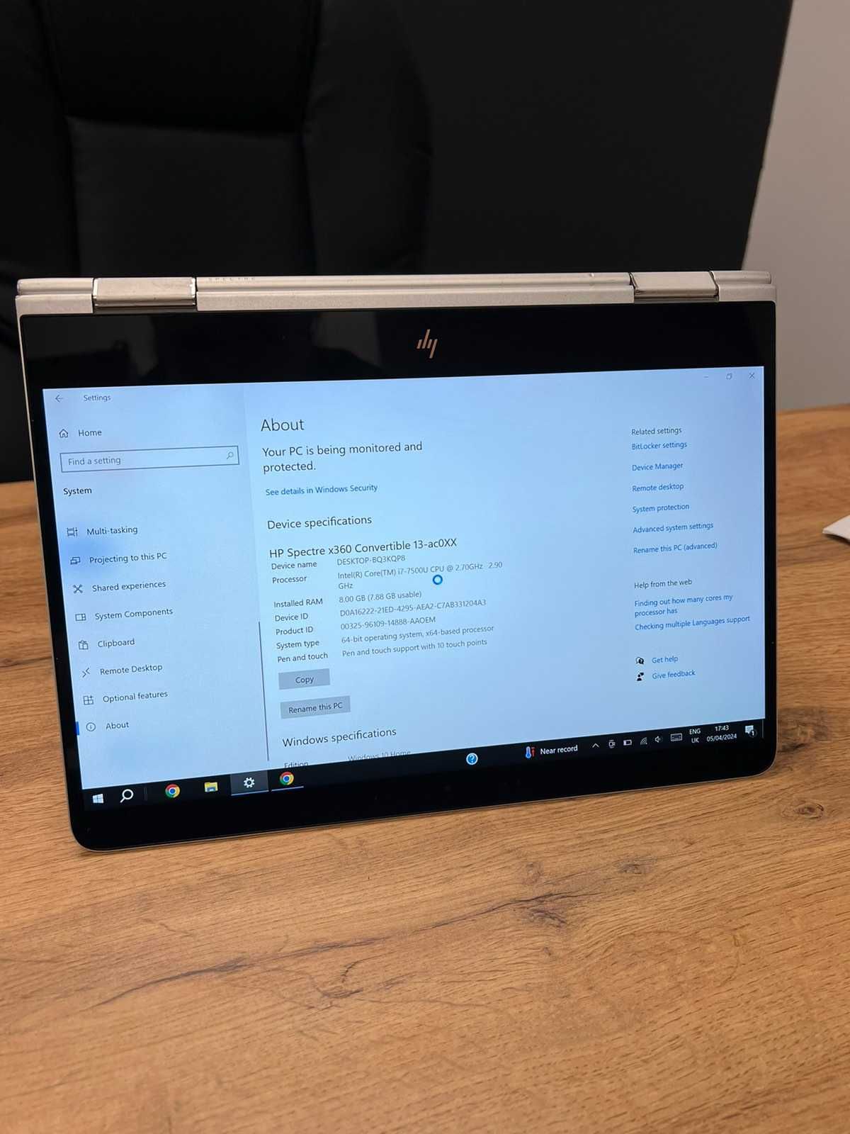 Ултрабук HP Spectre x360 Convertible 13.3" Intel Core i7, 8GB RAM