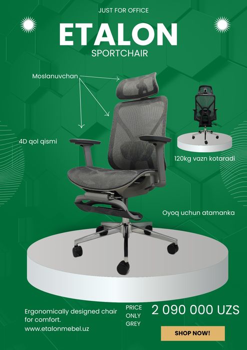 Офисное кресло для руководителя модель  Sport . Kreslo sotiladi