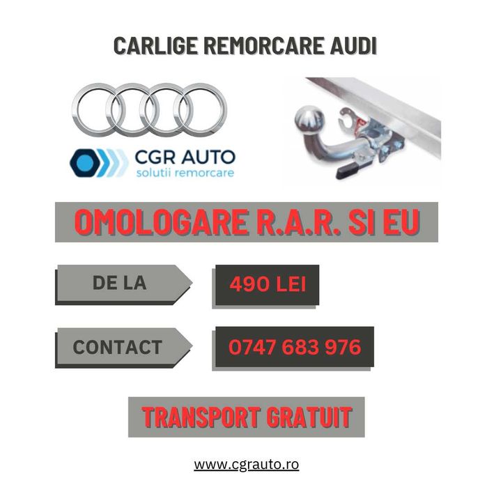 Carlige remorcare Audi omologate, premium
