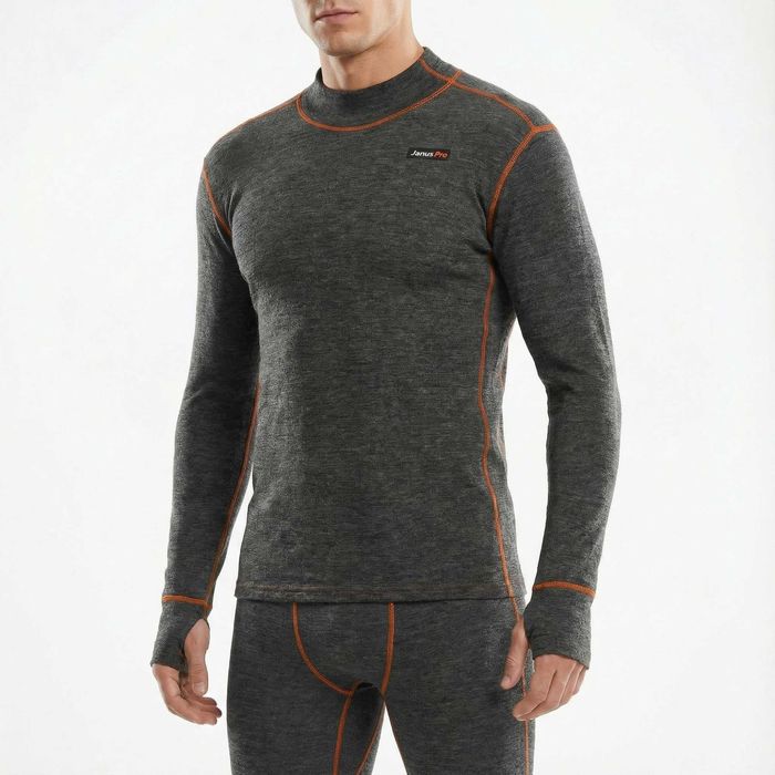 JANUS Pro Мериносова вълна мъжка фланелка размер XL
